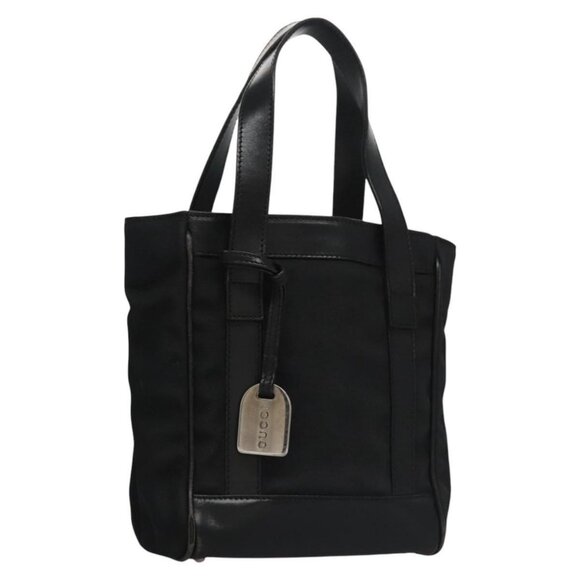 GUCCI Hand Bag Canvas Leather Black Auth ti2737 - Picture 1 of 16